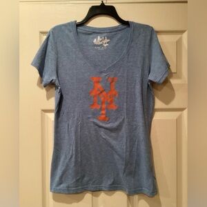 Touch by Alyssa Milano Women's New York Mets MLB Fan Apparel V-Neck Top in L